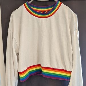 Women's crop pride sweatshirt large